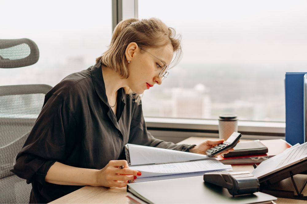 accountant working on small business