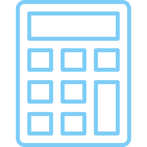 calculator light blue